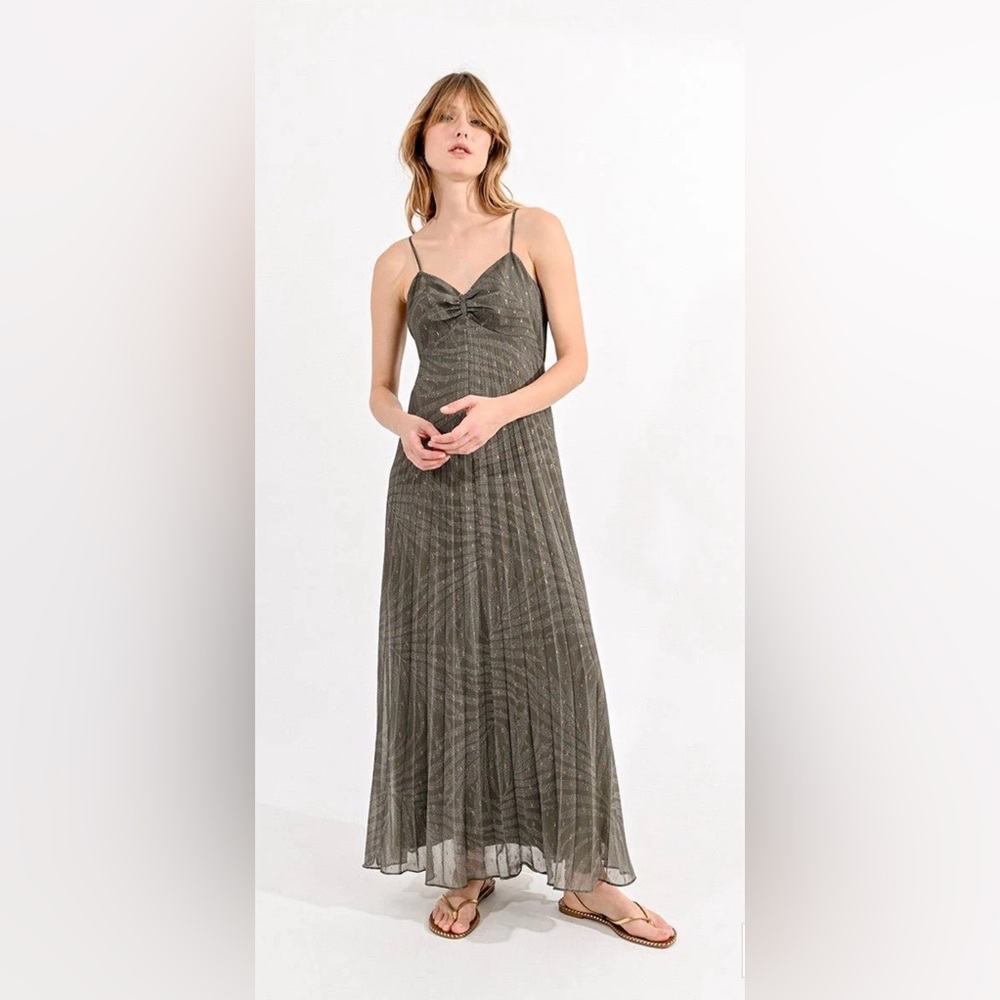 Molly Bracken Strappy Olive Maxi Dress